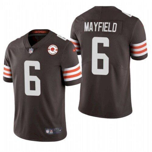 686233f5f1825_1 Men's Cleveland Browns #6 Baker Mayfield 2021 Brown 75th Anniversary Vapor Untouchable Limited Stitched NFL Jersey