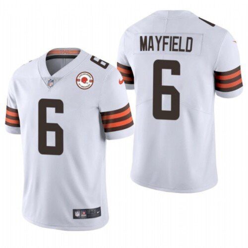 686233f936634_1 Men's Cleveland Browns #6 Baker Mayfield 2021 White 75th Anniversary Vapor Untouchable Limited Stitched NFL Jersey