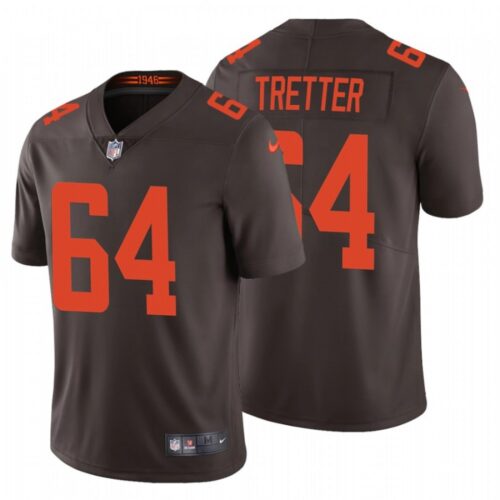 68623402b04d9_1 Men's Cleveland Browns #64 JC Tretter New Brown Vapor Untouchable Limited Stitched Jersey
