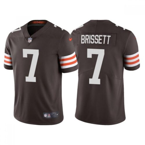 6862340c1e9a3_1 Men's Cleveland Browns #7 Jacoby Brissett Brown Vapor Untouchable Limited Stitched Jersey