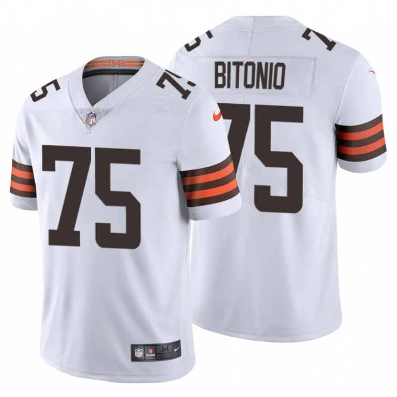 68623430e22be_1 Men's Cleveland Browns #75 Joel Bitonio New White Vapor Untouchable Limited Stitched Jersey