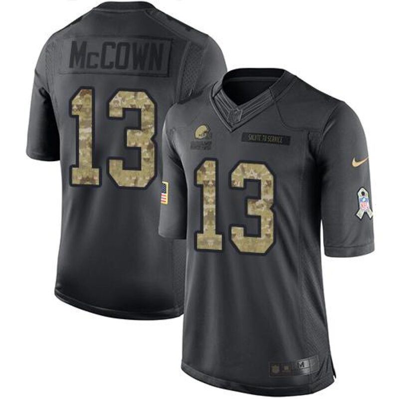 68623446c35ba_1 Browns #13 Josh McCown Black Men's Stitched NFL Limited 2016 Salute to Service Jersey
