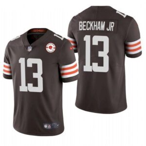 6862345700a1a_1 Men's Cleveland Browns #13 Odell Beckham Jr. 2021 Brown 75th Anniversary Vapor Untouchable Limited Stitched NFL Jersey