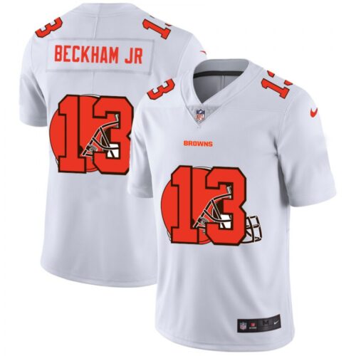6862345d75ded_1 Men's Cleveland Browns #13 Odell Beckham Jr. White Shadow Logo Limited Stitched Jersey