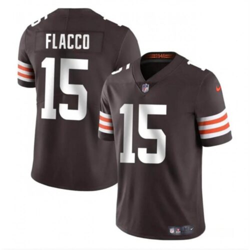 68623460b0830_1 Men's Cleveland Browns #15 Joe Flacco Brown Vapor Untouchable Limited Stitched Jersey