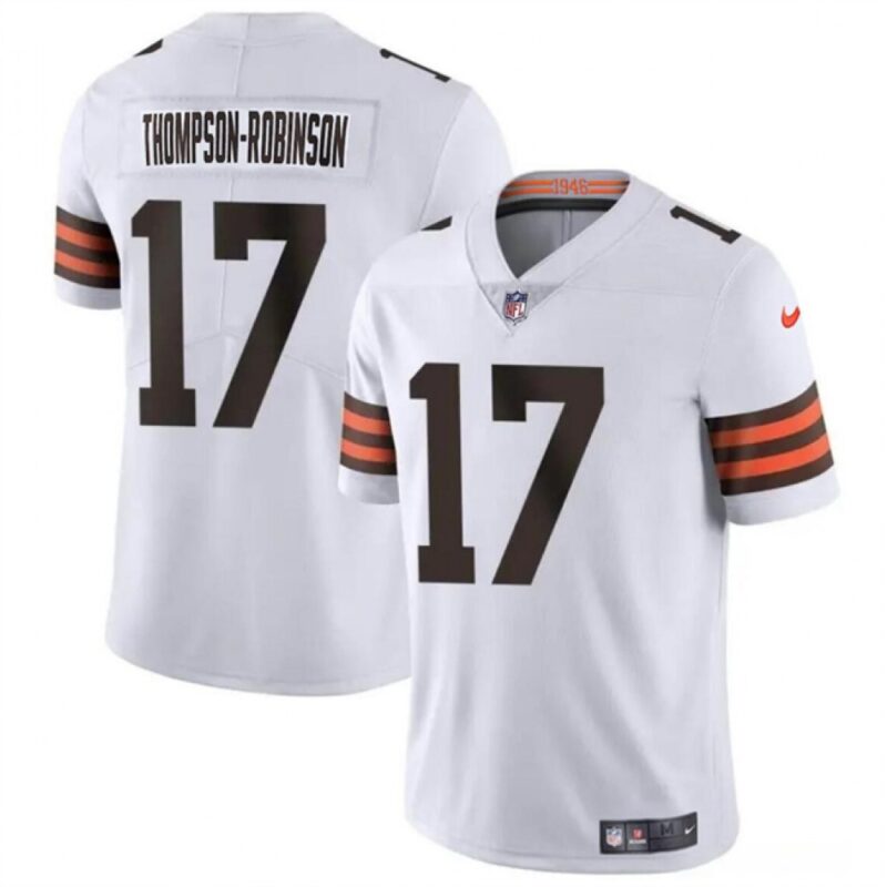 6862347068c9b_1 Men's Cleveland Browns #17 Dorian Thompson-Robinson White Vapor Untouchable Limited Stitched Jersey