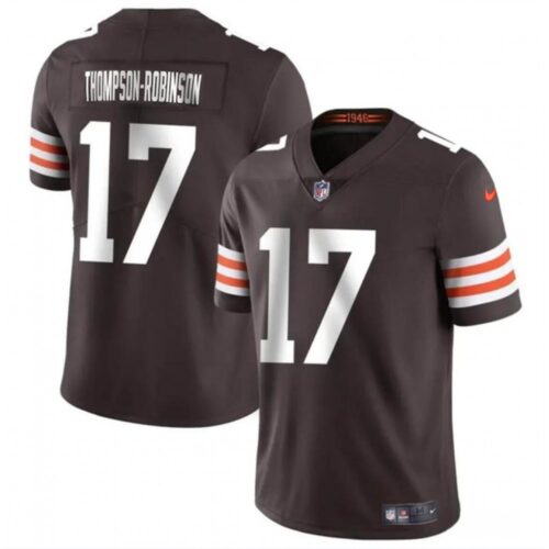 6862347367573_1 Men's Cleveland Browns #17 Dorian Thompson-Robinson Brown Vapor Untouchable Limited Stitched Jersey
