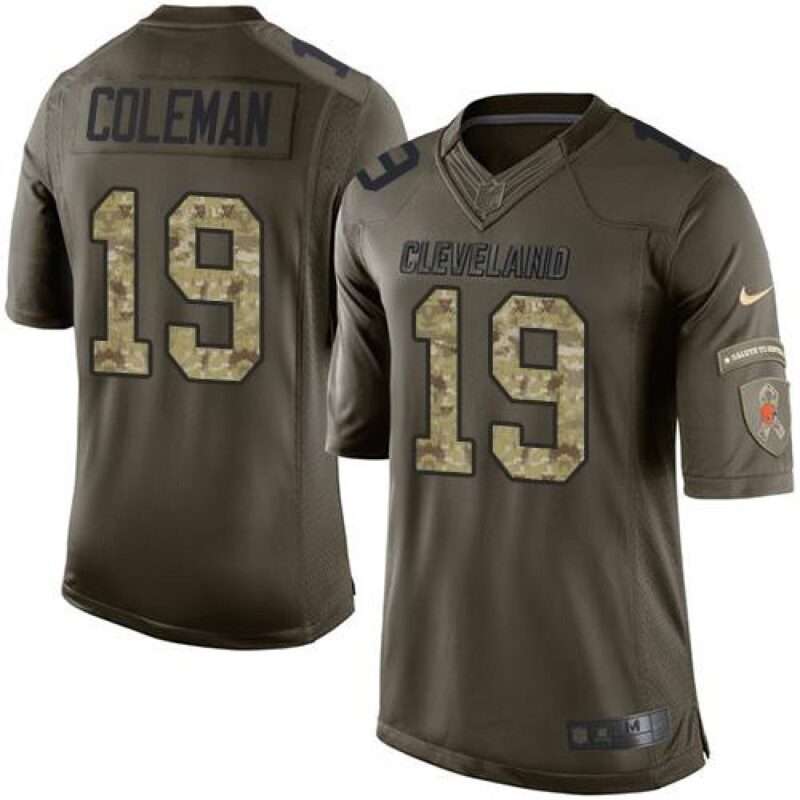 6862348fe0573_1 Browns #19 Corey Coleman Green Men's Stitched NFL Limited Salute to Service Jersey