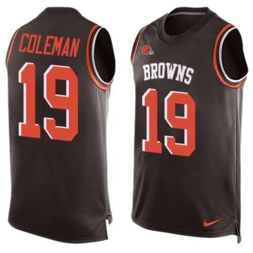 6862349366fc5_1 Browns #19 Corey Coleman Brown Team Color Men's Stitched NFL Limited Tank Top Jersey