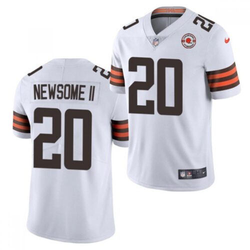 6862349d5d21e_1 Men's Cleveland Browns #20 Greg Newsome II 2021 White 75th Anniversary Vapor Untouchable Limited Stitched NFL Jersey