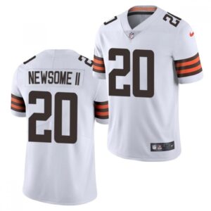 686234a10d82d_1 Men's Cleveland Browns #20 Greg Newsome II 2021 White Vapor Untouchable Limited Stitched NFL Jersey