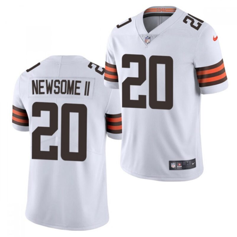 686234a10d82d_1 Men's Cleveland Browns #20 Greg Newsome II 2021 White Vapor Untouchable Limited Stitched NFL Jersey