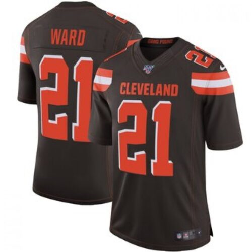 686234aa6de8a_1 Men's Cleveland Browns #21 Denzel Ward Brown 2019 100th Season Vapor Untouchable Limited Stitched NFL Jersey