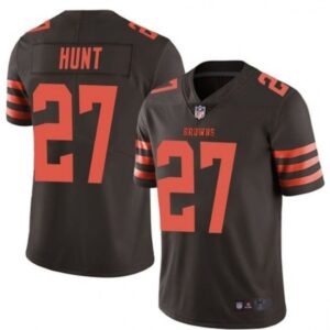 68623501763fc_1 Men's Cleveland Browns #27 Kareem Hunt Brown Color Rush Limited Stitched Jersey