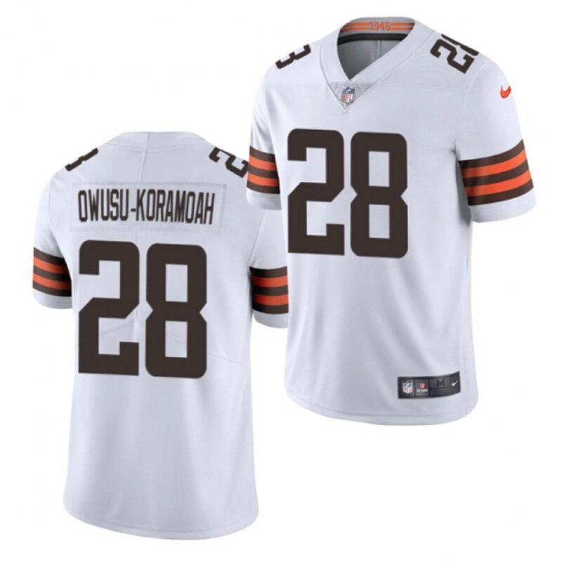 68623504c1e68_1 Men's Cleveland Browns #28 Jeremiah Owusu-Koramoah 2021 Draft White Vapor Untouchable Limited Stitched NFL Jersey