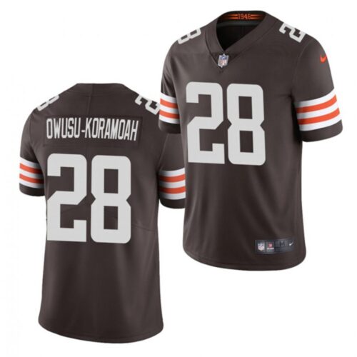 68623507d609f_1 Men's Cleveland Browns #28 Jeremiah Owusu-Koramoah 2021 Draft Brown Vapor Untouchable Limited Stitched NFL Jersey
