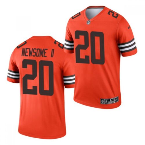 6862351b8dd05_1 Men's Cleveland Browns #20 Greg Newsome II Orange Inverted Legend Stitched Football Jersey
