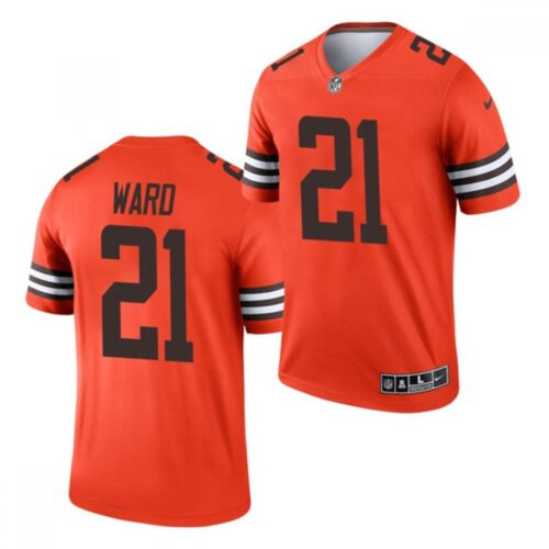 6862351f01e45_1 Men's Cleveland Browns #21 Denzel Ward Orange Inverted Legend Stitched Football Jersey