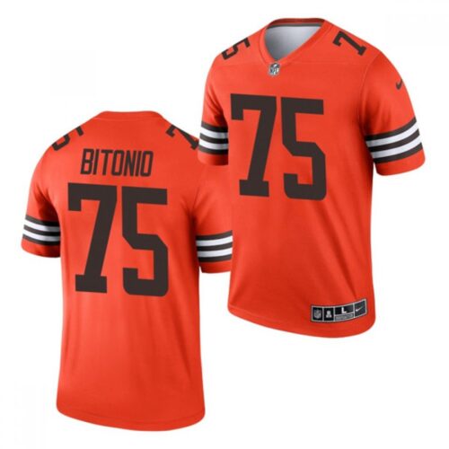 686235326a283_1 Men's Cleveland Browns #75 Joel Bitonio Orange Inverted Legend Stitched Football Jersey