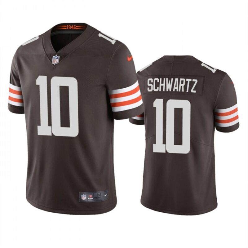 68623555a8158_1 Men's Cleveland Browns #10 Anthony Schwartz Tan Brown Vapor Untouchable Limited Stitched Jersey