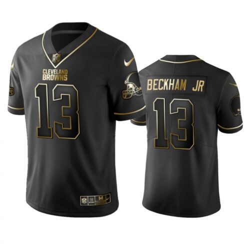686235832fb62_1 Men's Cleveland Browns #13 Odell Beckham Jr. Black 2019 Golden Edition Limited Stitched NFL Jersey