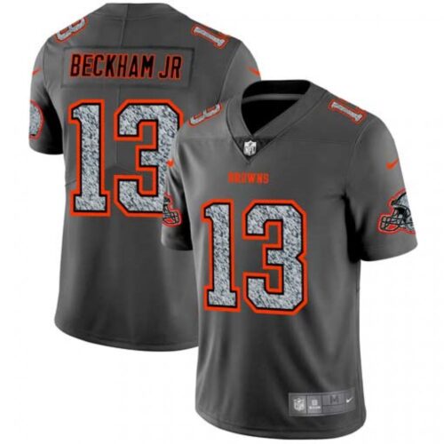 68623590195e7_1 Men's Cleveland Browns #13 Odell Beckham Jr. 2019 Gray Fashion Static Limited Stitched NFL Jersey