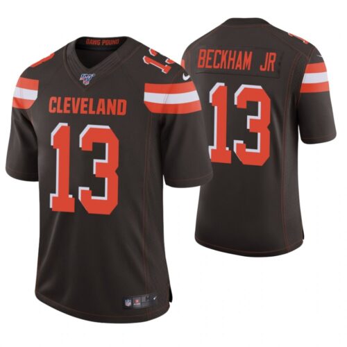 686235976748c_1 Men's Cleveland Browns #13 Odell Beckham Jr. Brown 2019 100th Season Vapor Untouchable Limited Stitched NFL Jersey