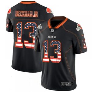 686235a127bc5_1 Men's Cleveland Browns #13 Odell Beckham Jr. Black USA Flag Fashion NFL Limited Stitched Jersey