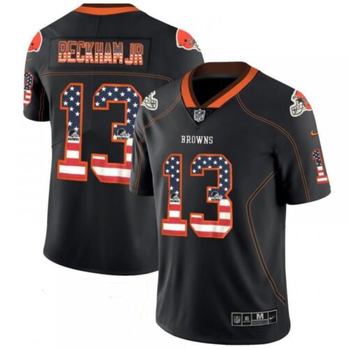 686235a127bc5_1 Men's Cleveland Browns #13 Odell Beckham Jr. Black USA Flag Fashion NFL Limited Stitched Jersey