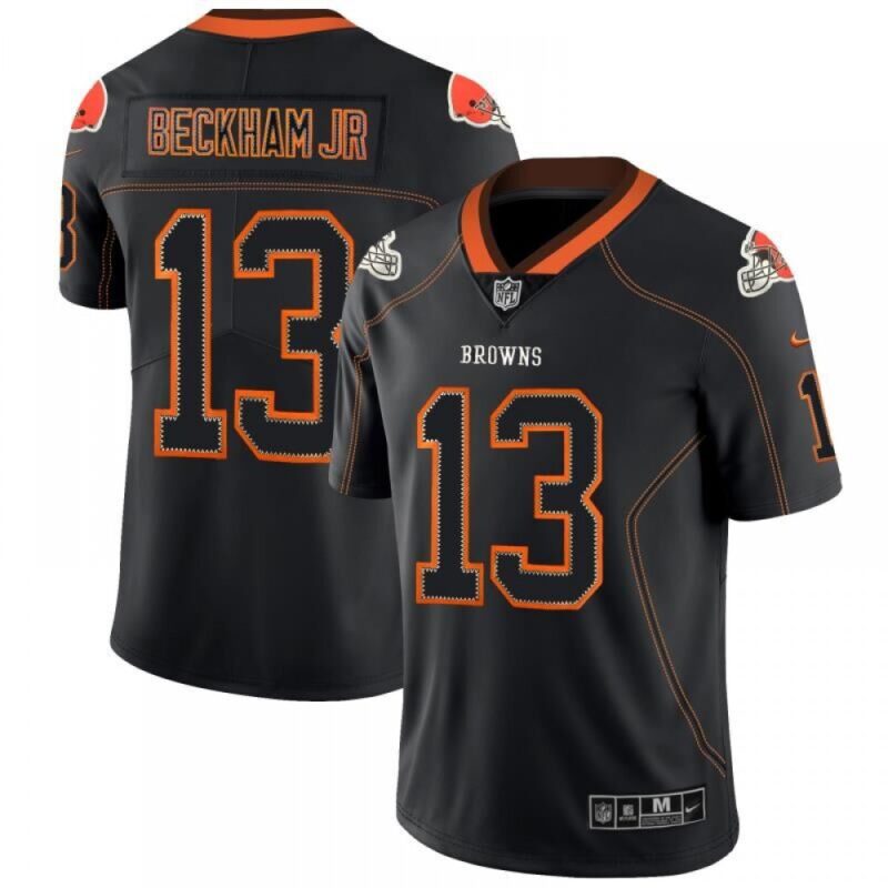 686235a475f30_1 Men's Cleveland Browns #13 Odell Beckham Jr. Black Lights Out Color Rush NFL Limited Stitched Jersey