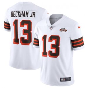 686235d2564b6_1 Men's Cleveland Browns #13 Odell Beckham Jr. White 1946 Collection Vapor Stitched Football Jersey