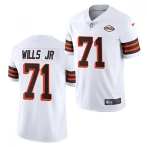 686235f66f04c_1 Men's Cleveland Browns #71 Jedrick Wills Jr. White 1946 Collection Vapor Stitched Football Jersey