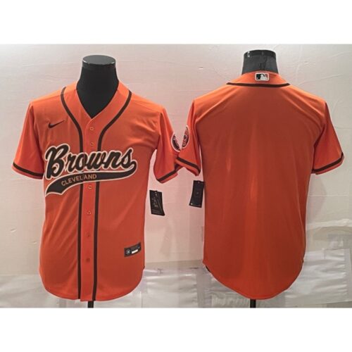 6862360b43c17_1 Men's Cleveland Browns Blank Orange Stitched Jersey