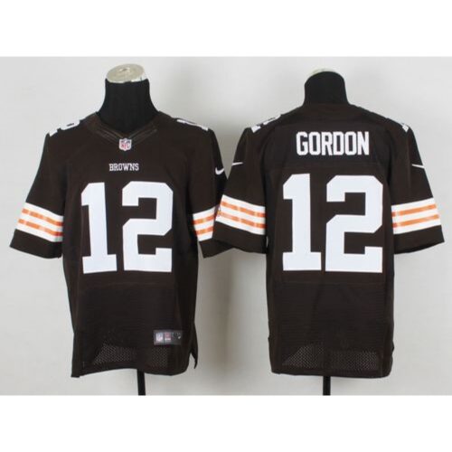 6862372c386e7_1 Browns #12 Josh Gordon Brown Team Color Men's Stitched NFL Elite Jersey