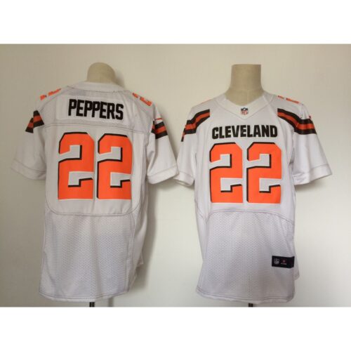 6862374cd6d77_1 Men's Cleveland Browns #22 Jabrill Peppers White Stitched NFL New Elite Jersey