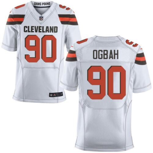 686237957a8c5_1 Browns #90 Emmanuel Ogbah White Men's Stitched NFL New Elite Jersey