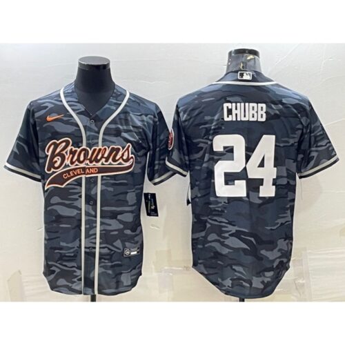 68623801b895b_1 Men's Cleveland Browns #24 Nick Chubb Grey Camo With Patch Cool Base Stitched Baseball Jersey