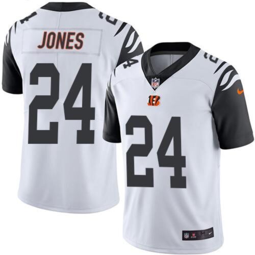 6862385d403c7_1 Bengals #24 Adam Jones White Men's Stitched NFL Limited Rush Jersey