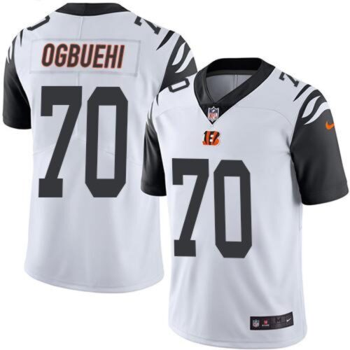686238b8c07f6_1 Bengals #70 Cedric Ogbuehi White Men's Stitched NFL Limited Rush Jersey
