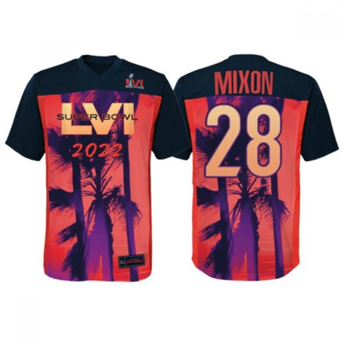 686239642714c_1 Men's Cincinnati Bengals #28 Joe Mixon Super Bowl LVI Red/Black Stitched Jersey