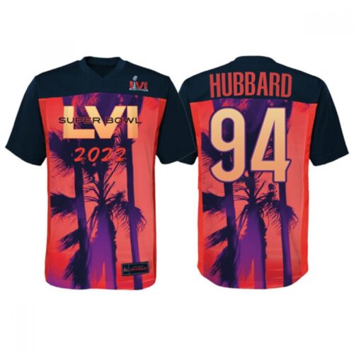 686239758668c_1 Men's Cincinnati Bengals #94 Sam Hubbard Super Bowl LVI Red/Black Stitched Jersey
