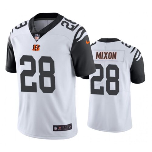 686239a2bfb19_1 Men's Cincinnati Bengals #28 Joe Mixon White White Color Rush Stitched Jersey