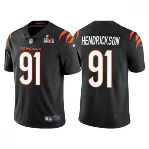 68623b082868e_1 Men's Cincinnati Bengals #91 Trey Hendrickson 2022 Black Super Bowl LVI Vapor Limited Stitched Jersey