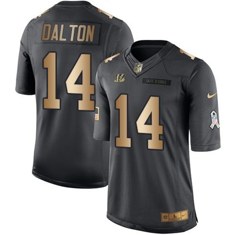 68623b1e4df17_1 Bengals #14 Andy Dalton Black Men's Stitched NFL Limited Gold Salute To Service Jersey