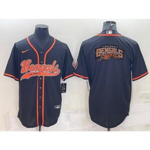 68623b80b34b8_1 Men's Cincinnati Bengals Black Team Big Logo With Patch Cool Base Stitched Baseball Jersey