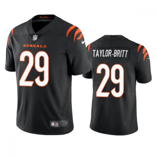 68623b9389cd8_1 Men's Cincinnati Bengals #29 Cam Taylor-Britt Black Vapor Stitched Football Jersey