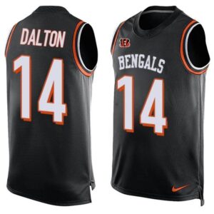 68623bf9ce6b0_1 Bengals #14 Andy Dalton Black Team Color Men's Stitched NFL Limited Tank Top Jersey