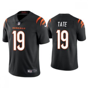 68623c006feff_1 Men's Cincinnati Bengals #19 Auden Tate 2021 Black Vapor Untouchable Limited Stitched Jersey