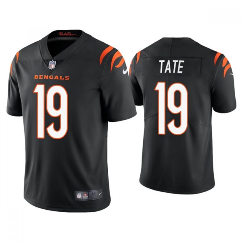 68623c006feff_1 Men's Cincinnati Bengals #19 Auden Tate 2021 Black Vapor Untouchable Limited Stitched Jersey