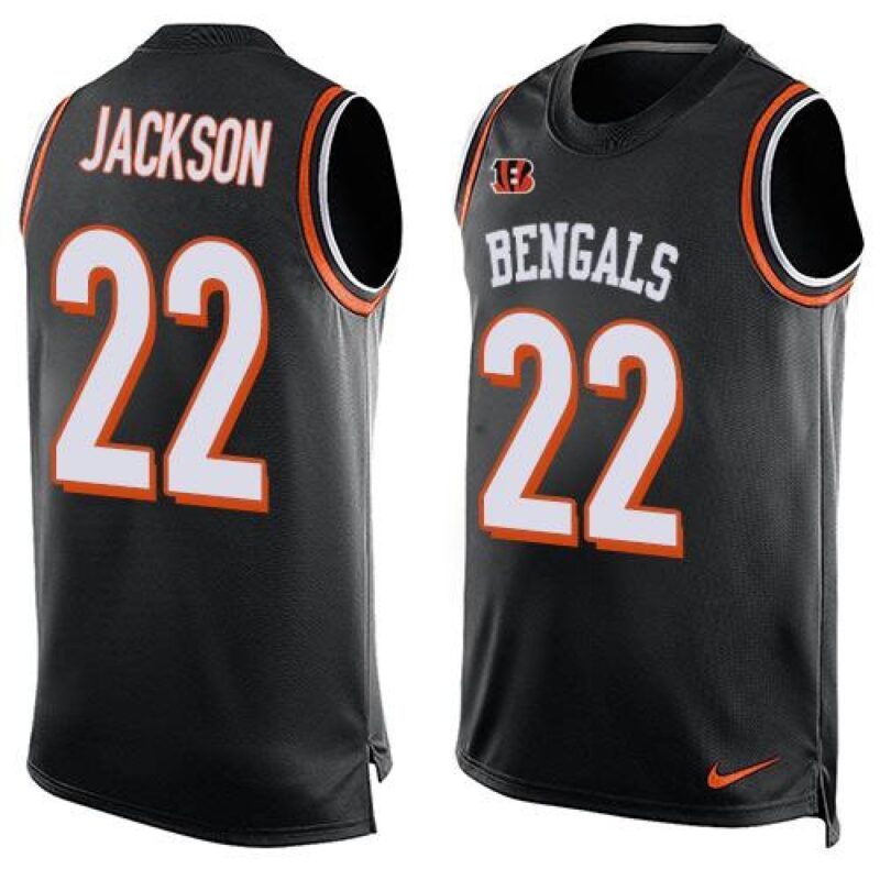 68623c13c6ae5_1 Bengals #22 William Jackson Black Team Color Men's Stitched NFL Limited Tank Top Jersey